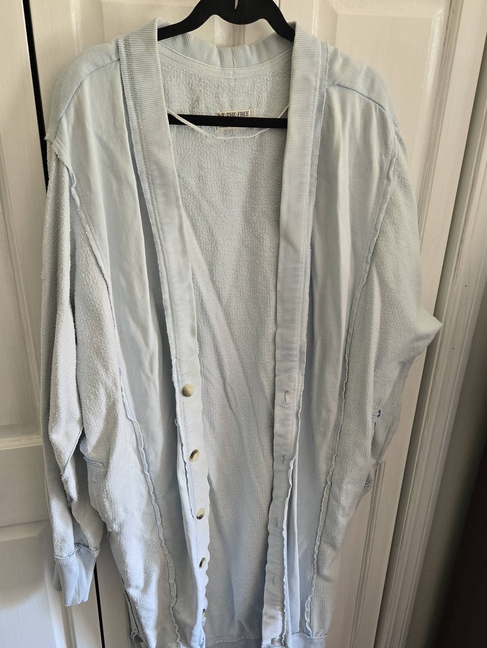 Free People Light Blue Long Sweatshirt - Picture 3 of 6